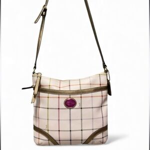 Coach Peyton Tattersall Plaid Crossbody Bag